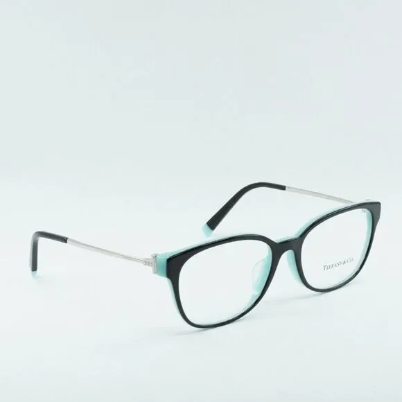 NEW TIFFANY & CO TF2177F 8055 BLACK ON TIFFANY BLUE EYEGLASSES - Picture 9 of 10